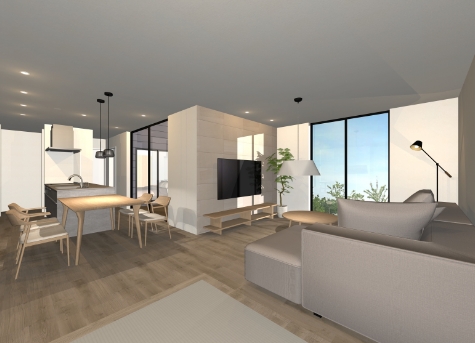 HIRAYA-北向きの家-の内観